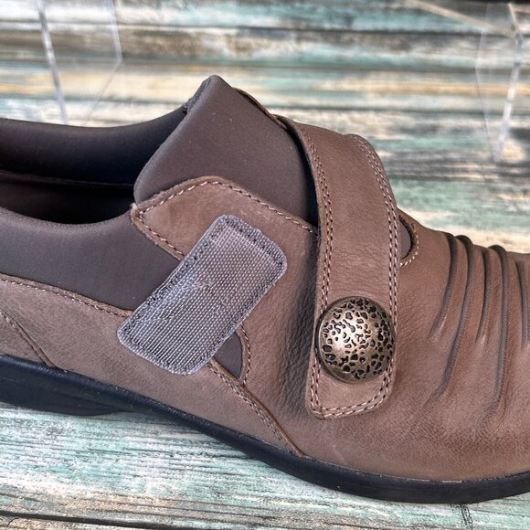 ABEO Smart System Loafer Shoe Womens Size 7.5 Brown Leather Round Toe Adjustable - Picture 9 of 13